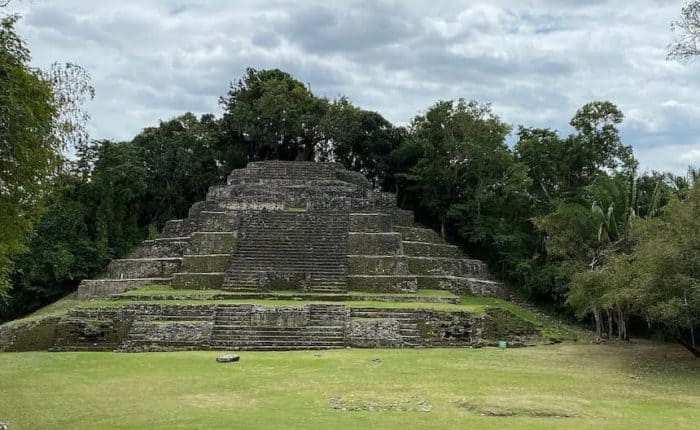 Lamanai Mayan Ruins front view
